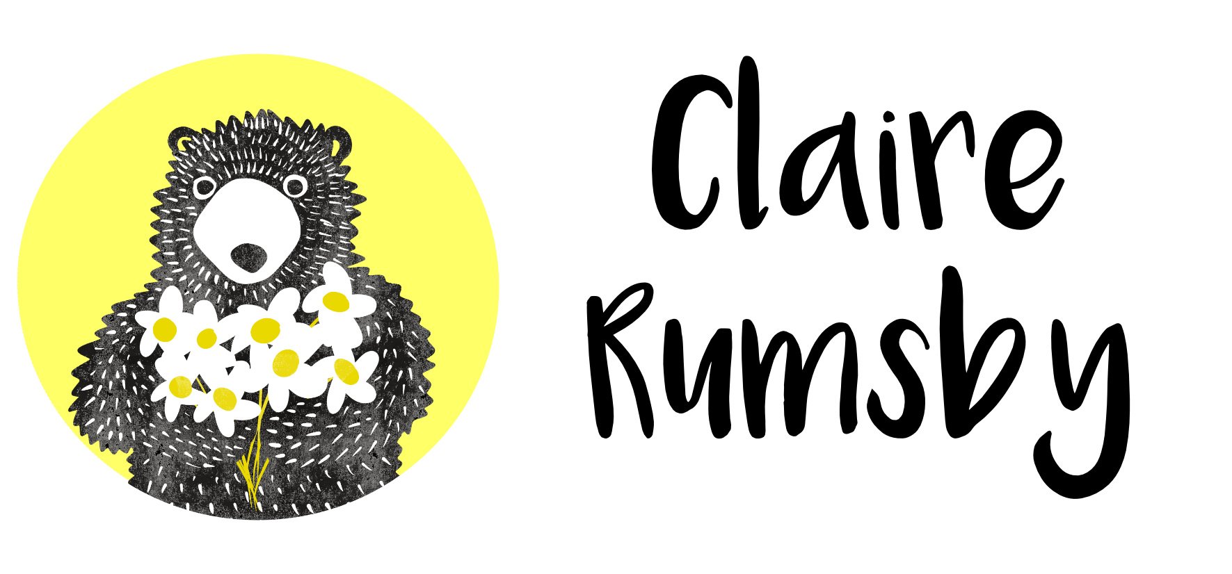 cute bear design + Claire Rumsby name