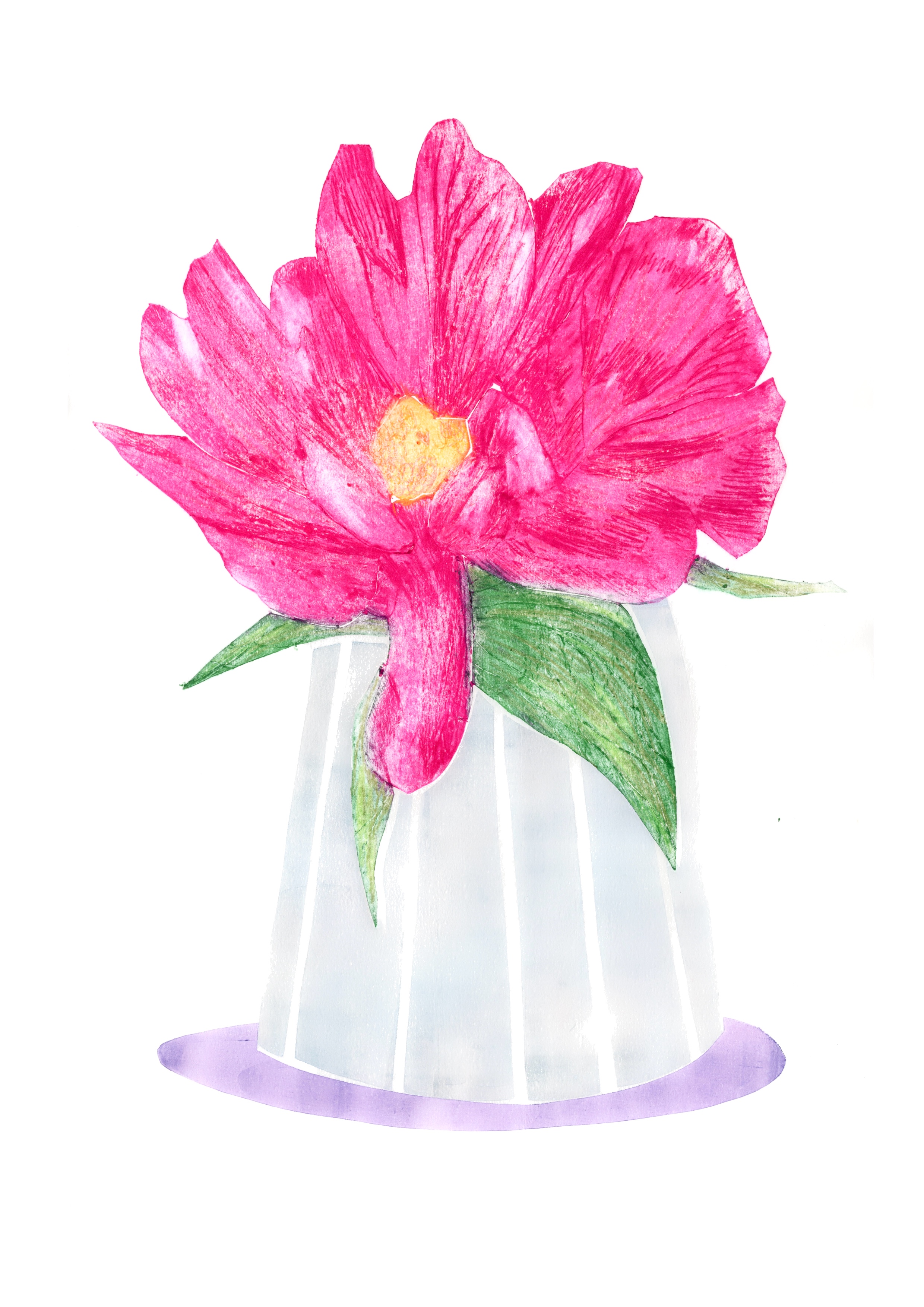 Peony Collagraph